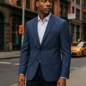 Tommy Hilfiger Micro-Check Wool Blazer | Modern Classic Tailoring